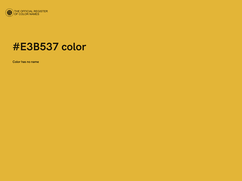 #E3B537 color image