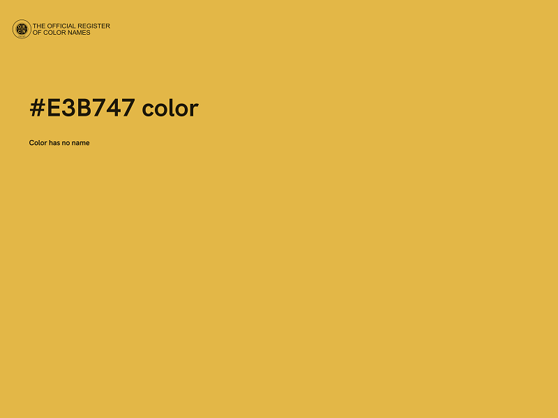 #E3B747 color image