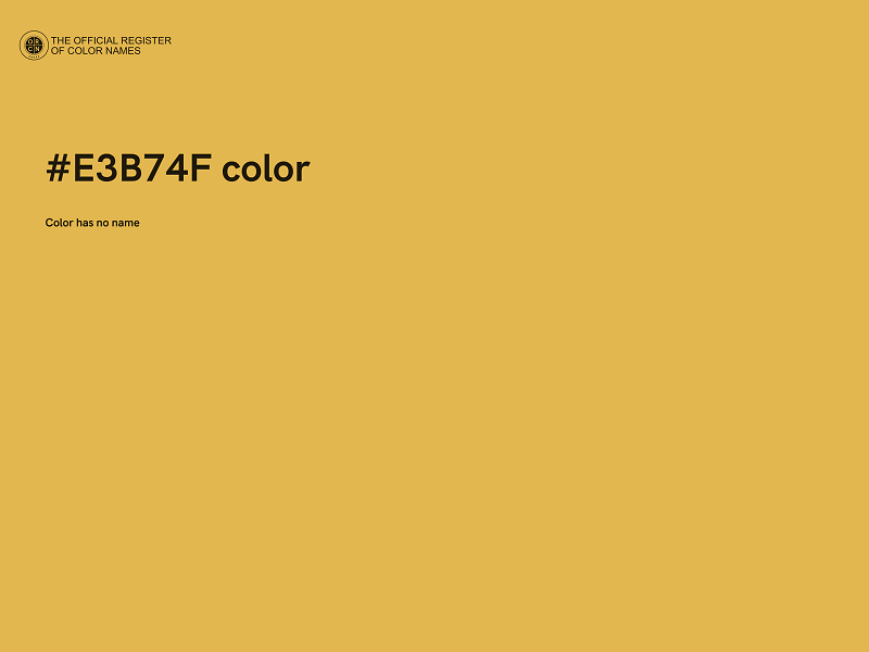 #E3B74F color image