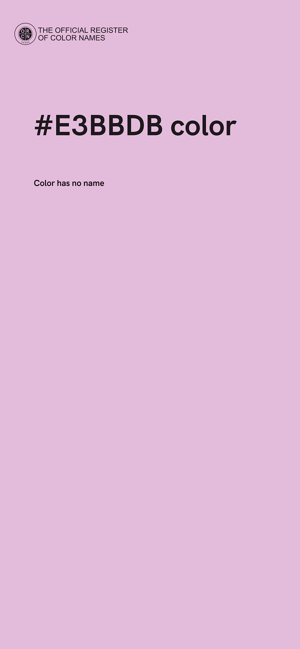 #E3BBDB color image