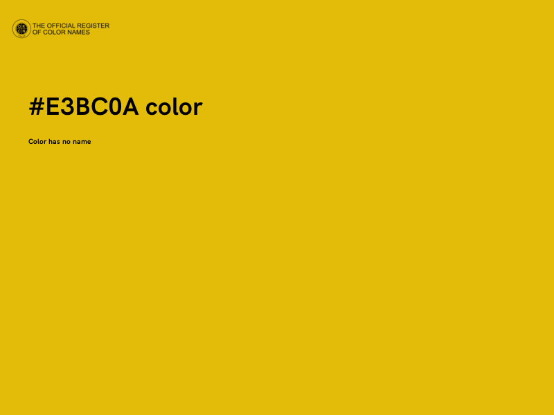 #E3BC0A color image