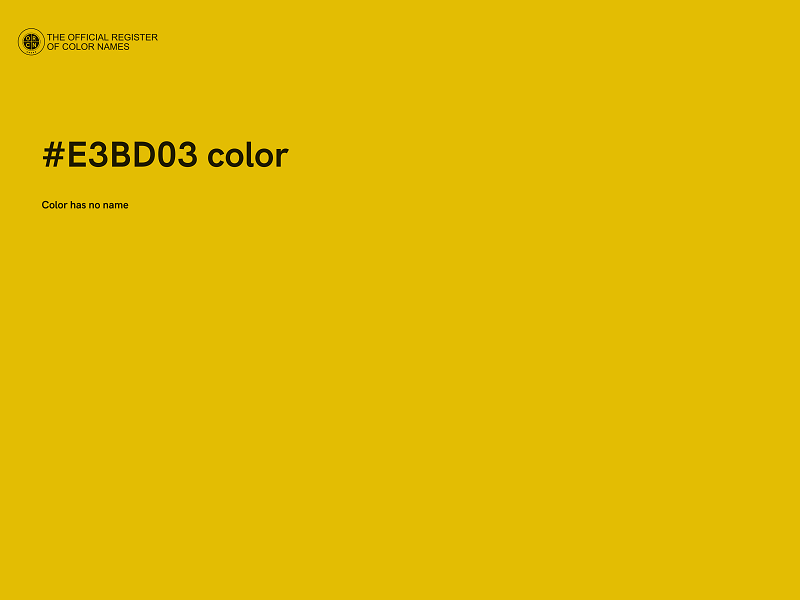 #E3BD03 color image