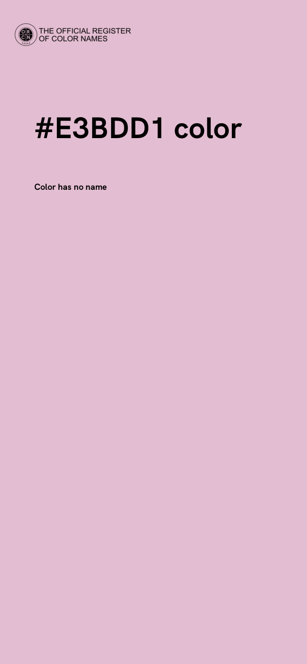 #E3BDD1 color image