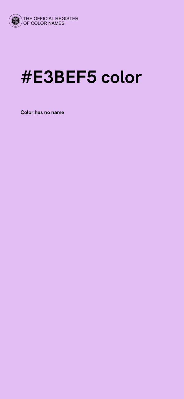 #E3BEF5 color image