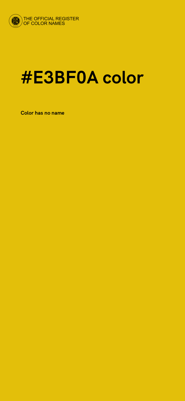 #E3BF0A color image