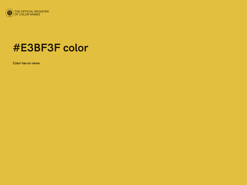 #E3BF3F color image