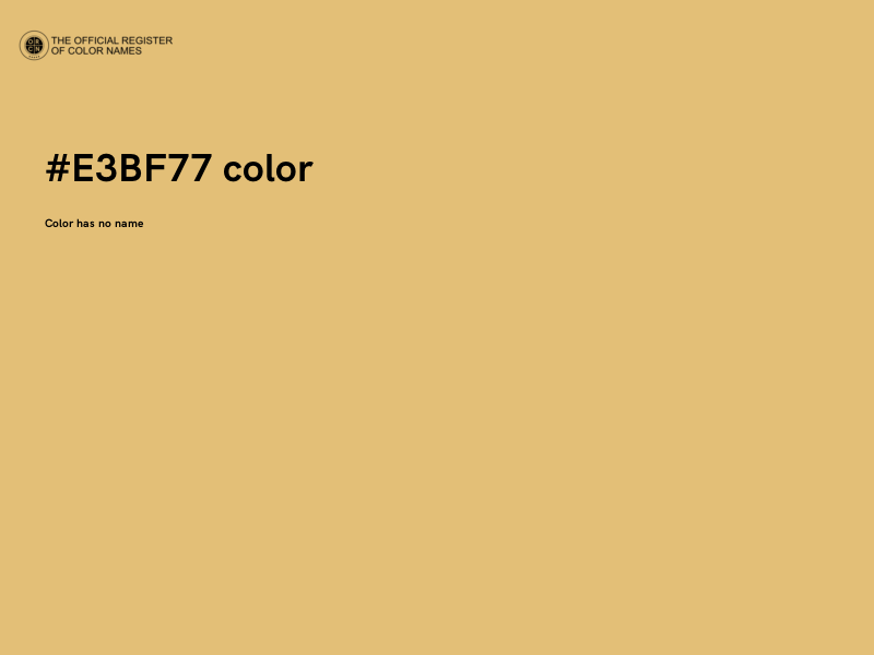 #E3BF77 color image