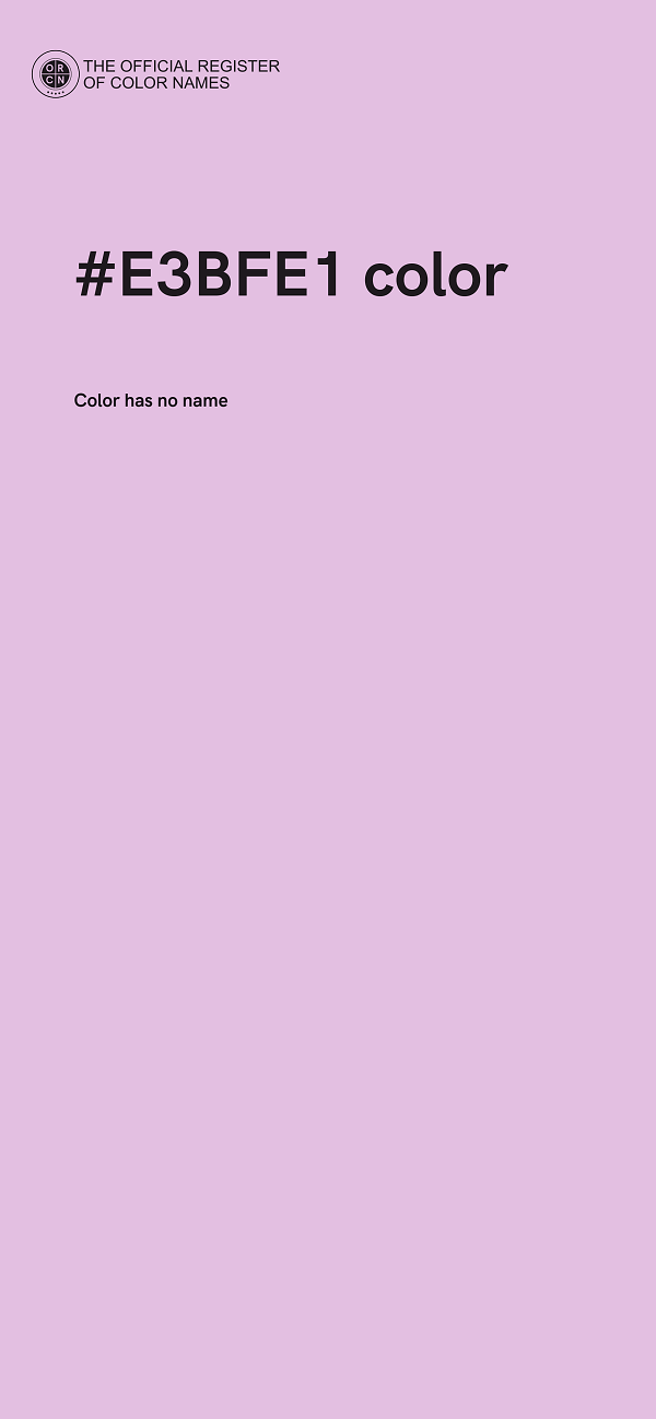 #E3BFE1 color image