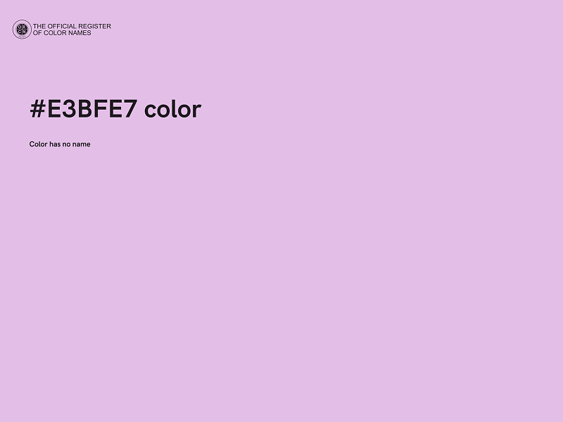 #E3BFE7 color image
