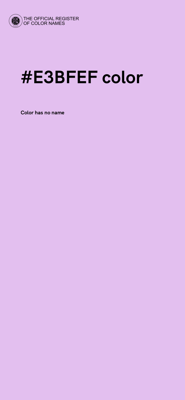 #E3BFEF color image