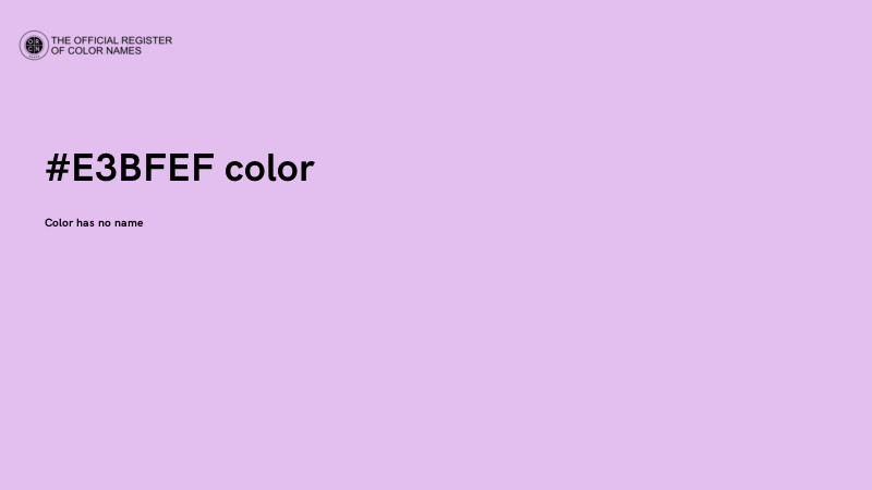 #E3BFEF color image