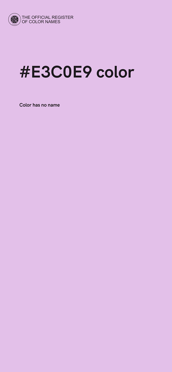 #E3C0E9 color image