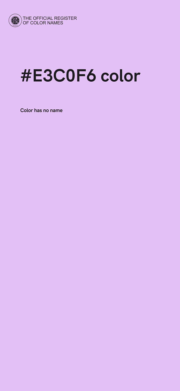 #E3C0F6 color image