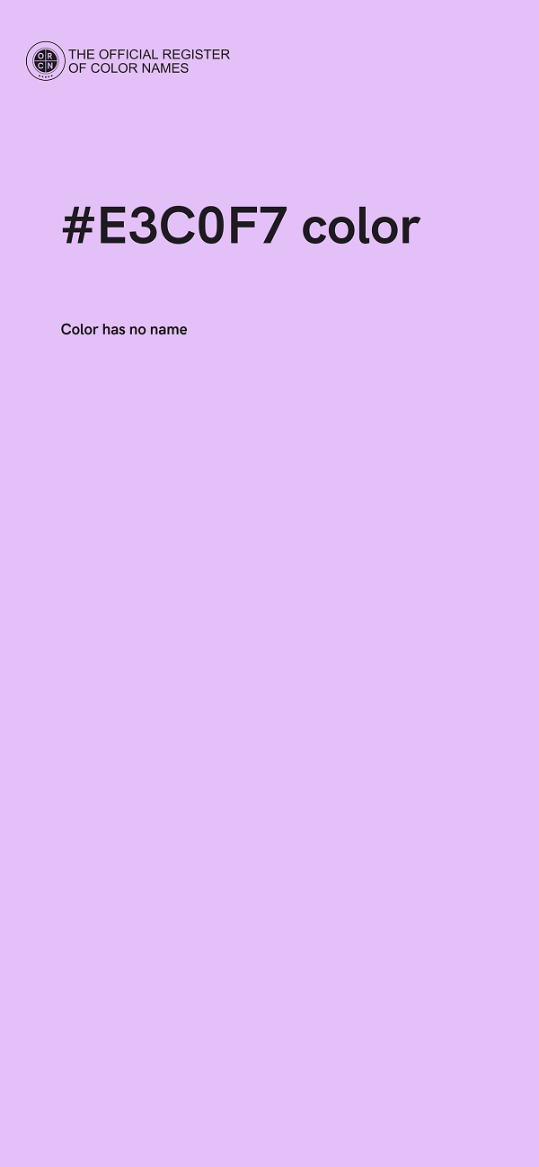 #E3C0F7 color image