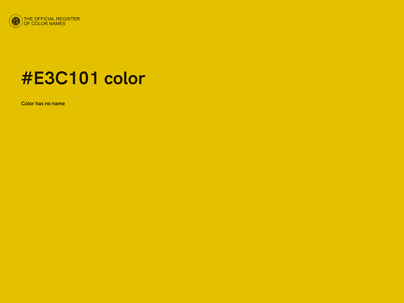 #E3C101 color image