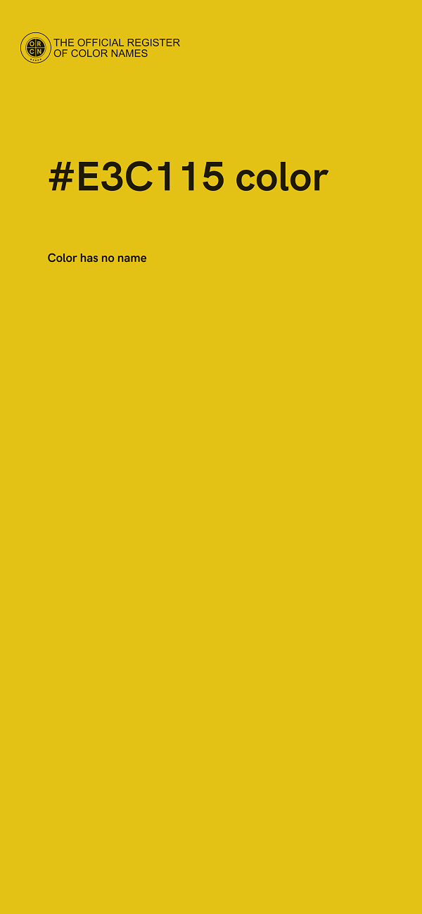 #E3C115 color image