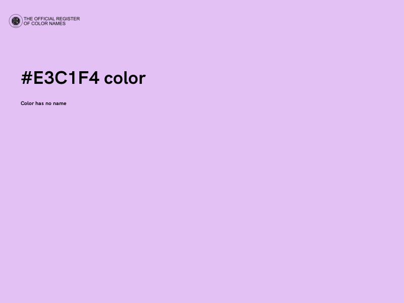 #E3C1F4 color image