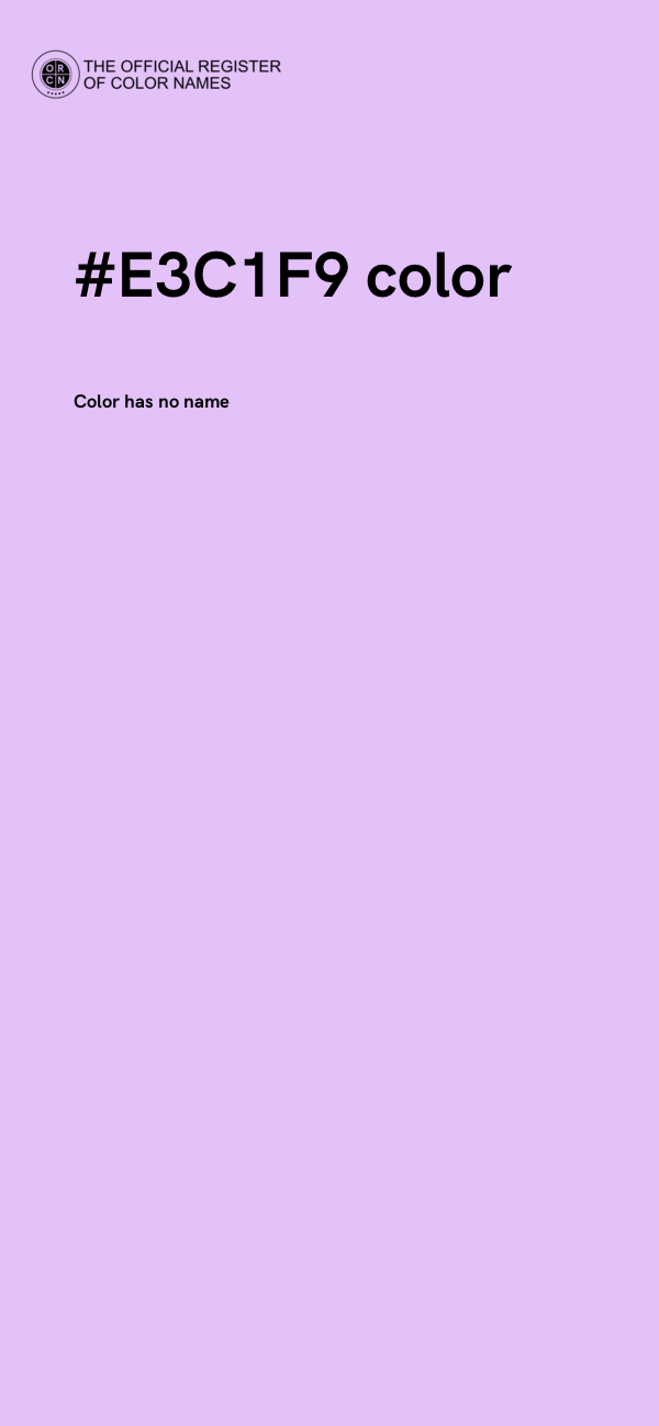 #E3C1F9 color image