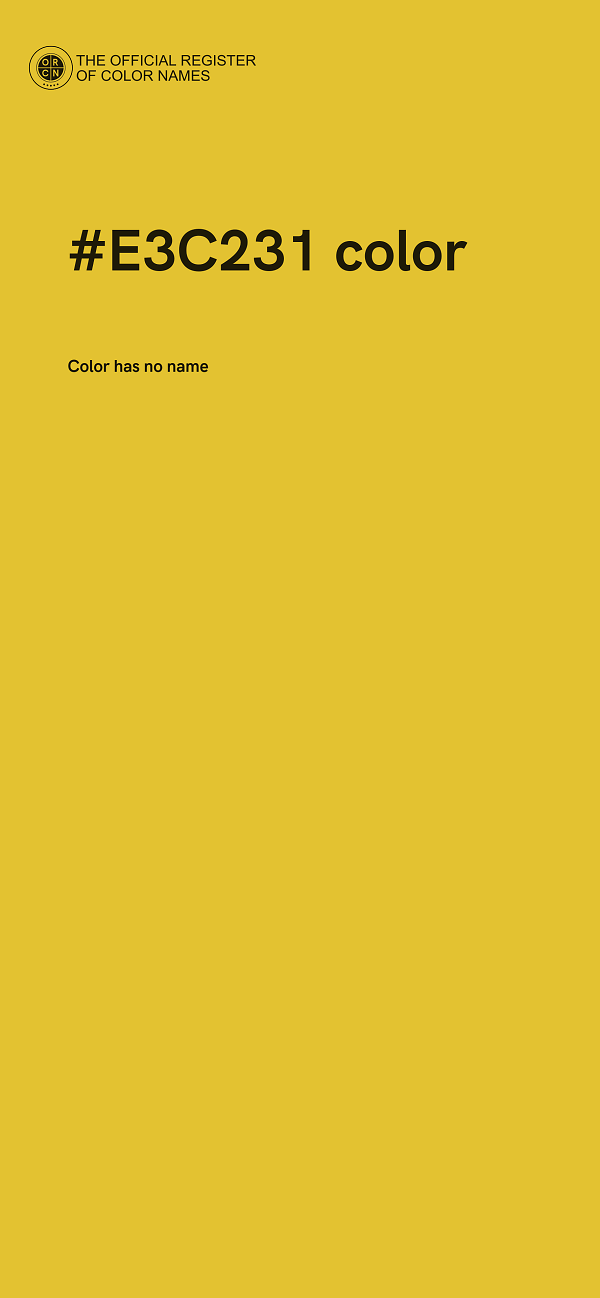 #E3C231 color image