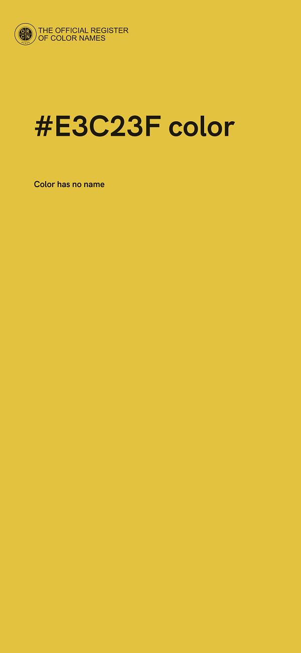 #E3C23F color image