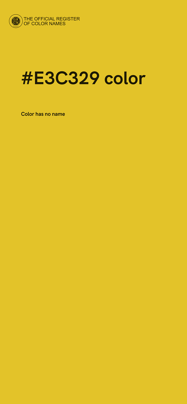 #E3C329 color image