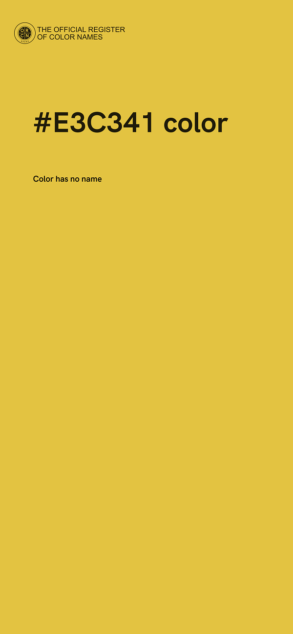 #E3C341 color image