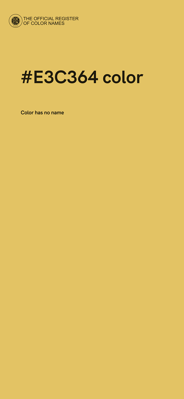 #E3C364 color image