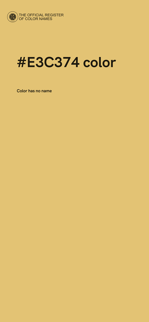 #E3C374 color image