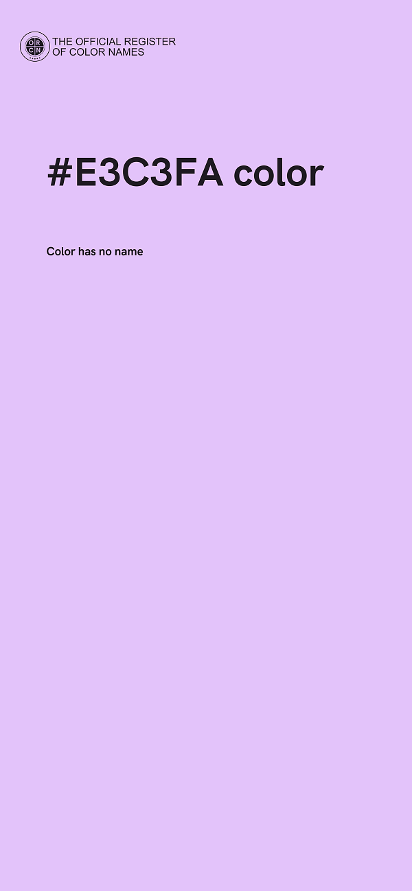 #E3C3FA color image