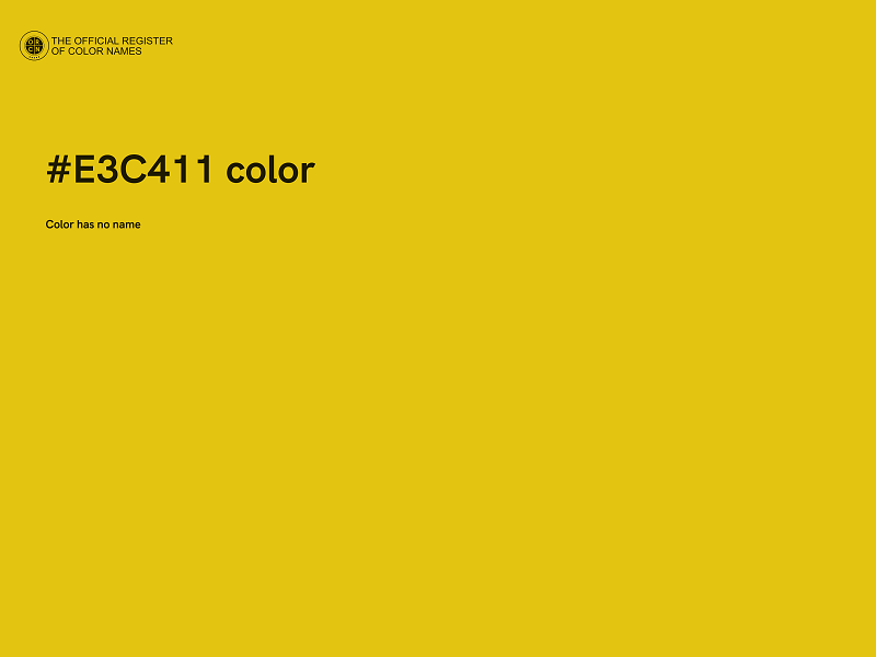 #E3C411 color image