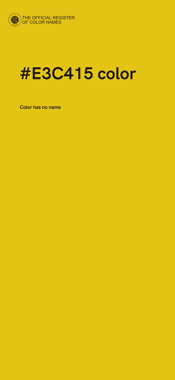 #E3C415 color image
