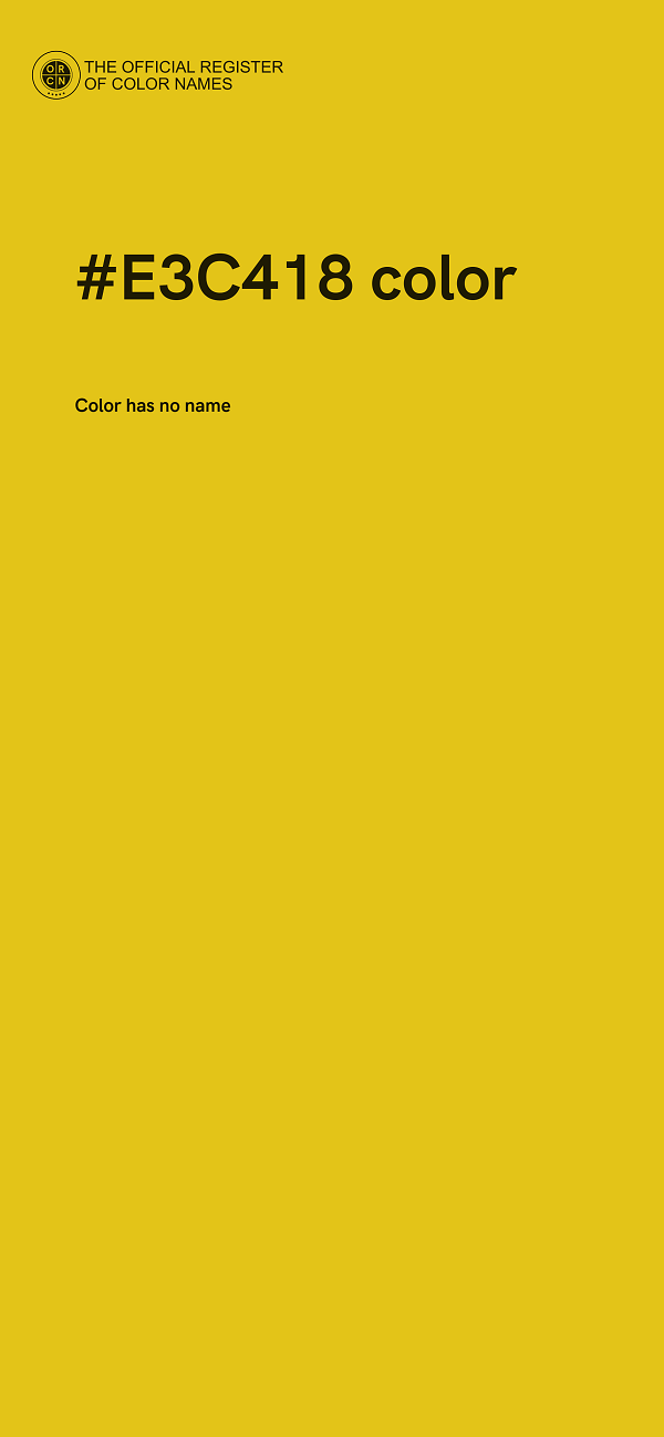 #E3C418 color image