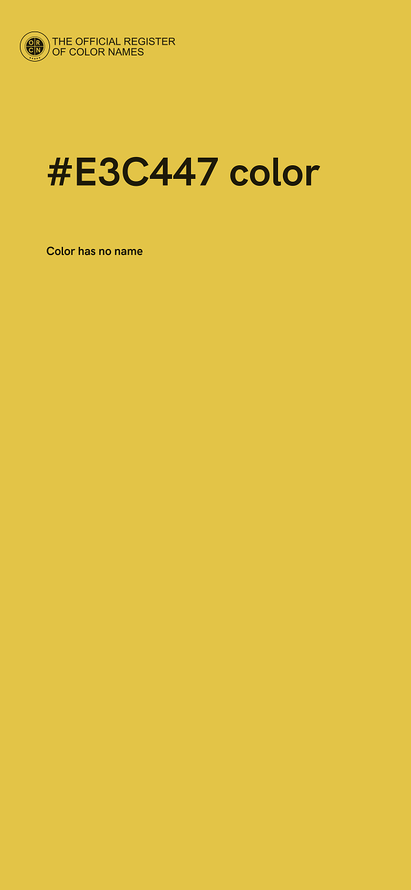 #E3C447 color image
