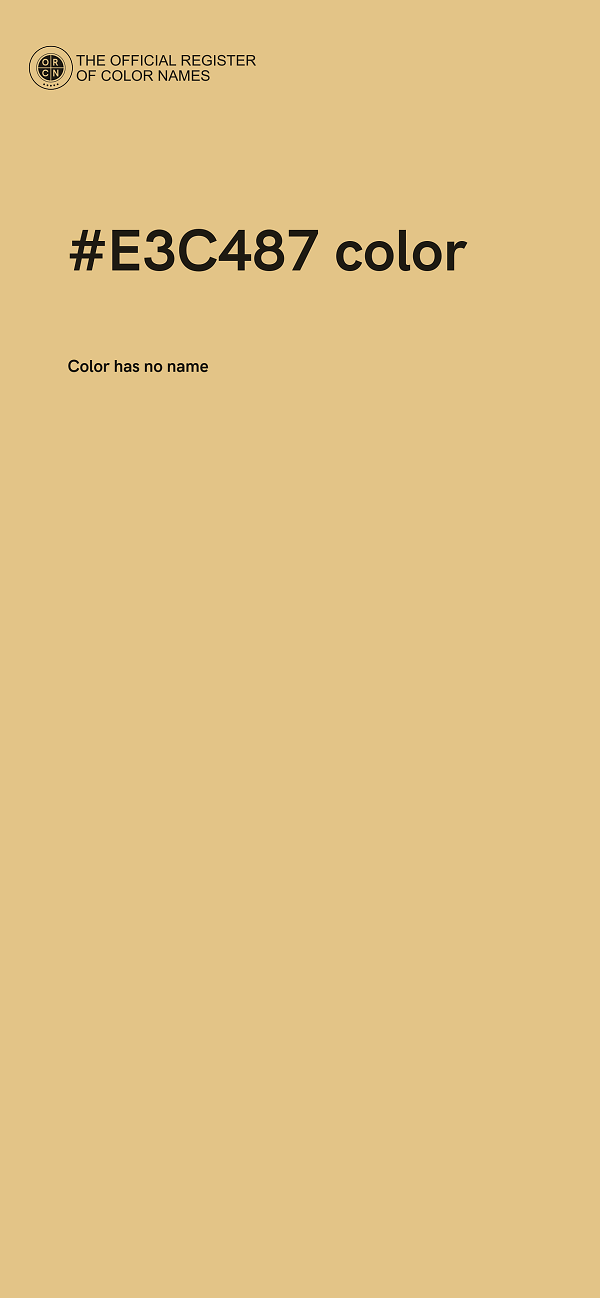 #E3C487 color image