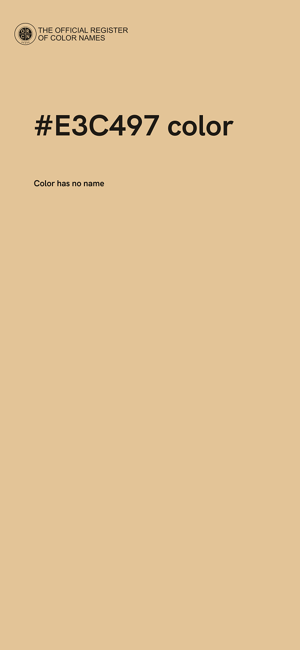 #E3C497 color image