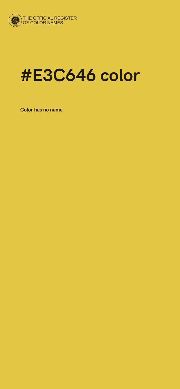 #E3C646 color image