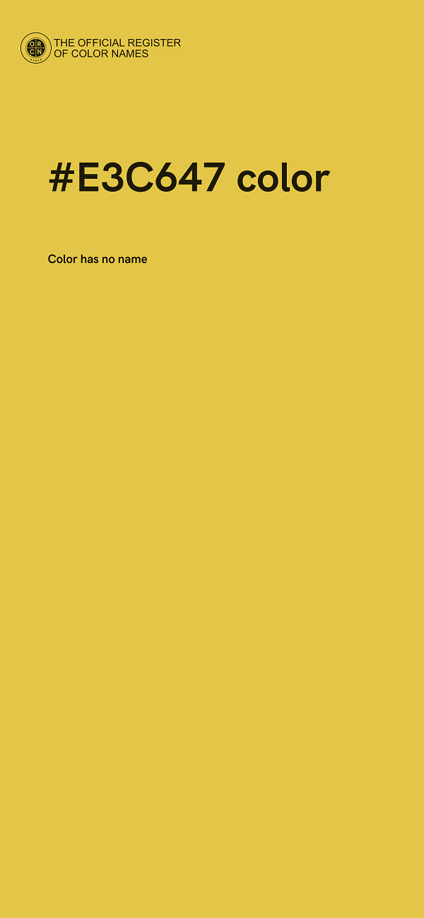 #E3C647 color image