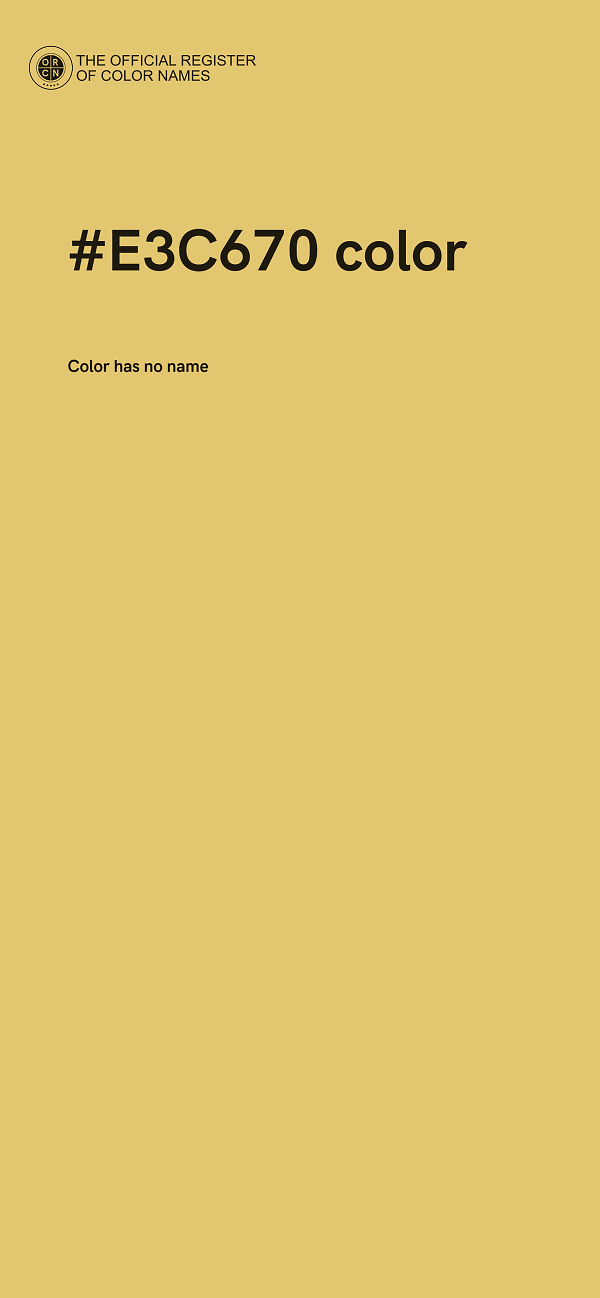 #E3C670 color image
