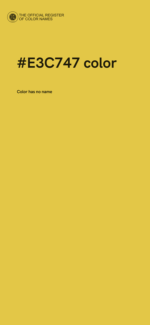 #E3C747 color image