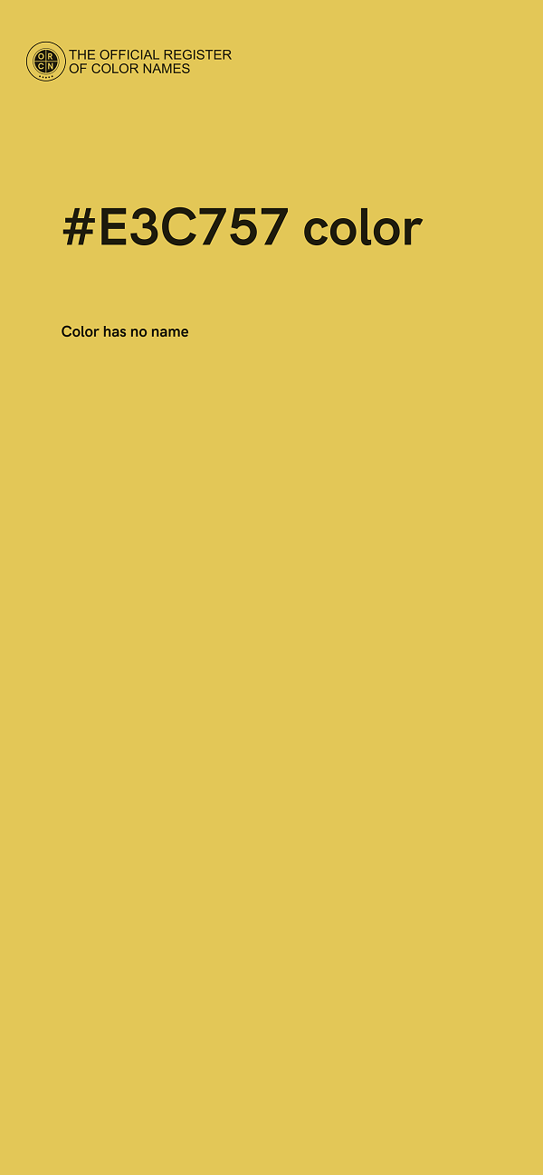 #E3C757 color image