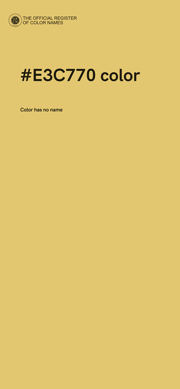 #E3C770 color image
