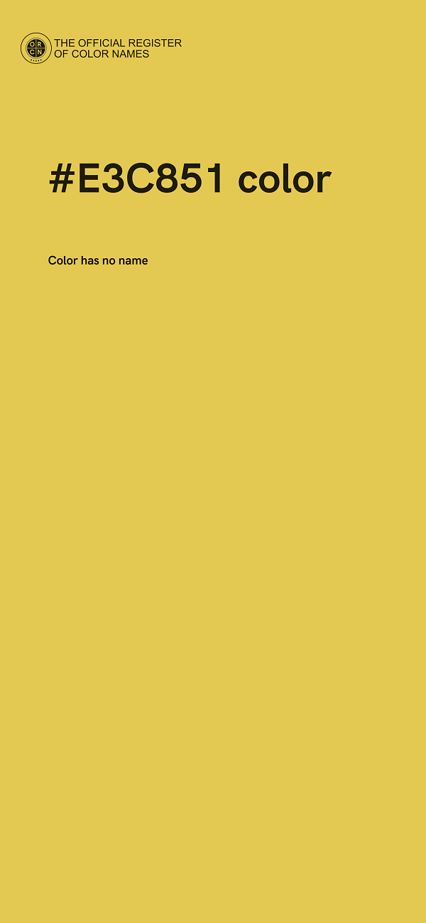 #E3C851 color image