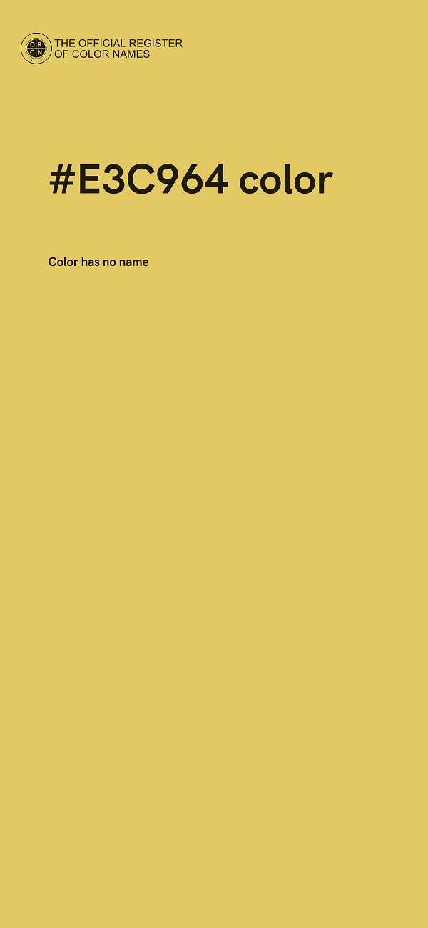 #E3C964 color image