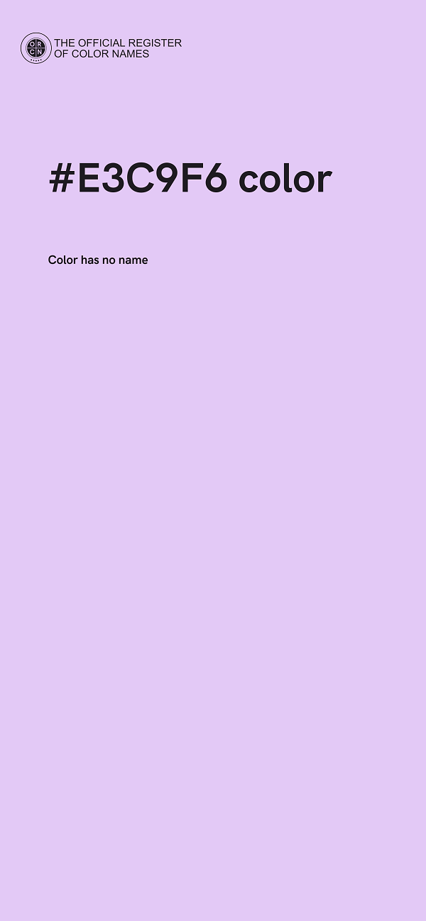 #E3C9F6 color image