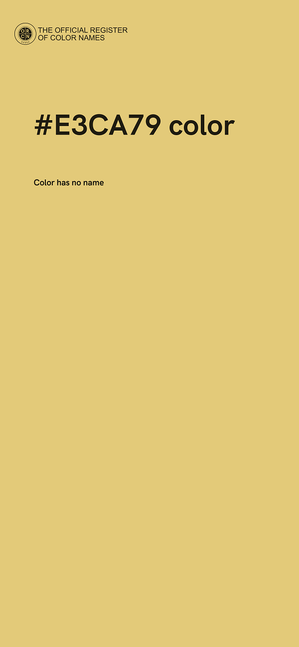 #E3CA79 color image