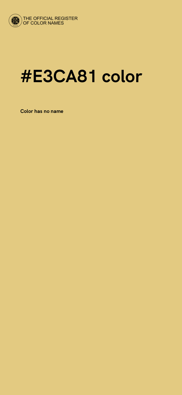 #E3CA81 color image
