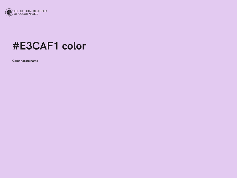 #E3CAF1 color image