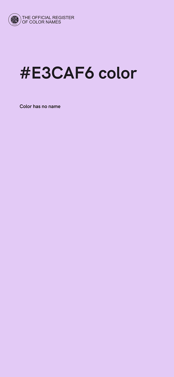 #E3CAF6 color image