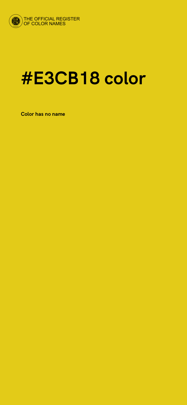 #E3CB18 color image