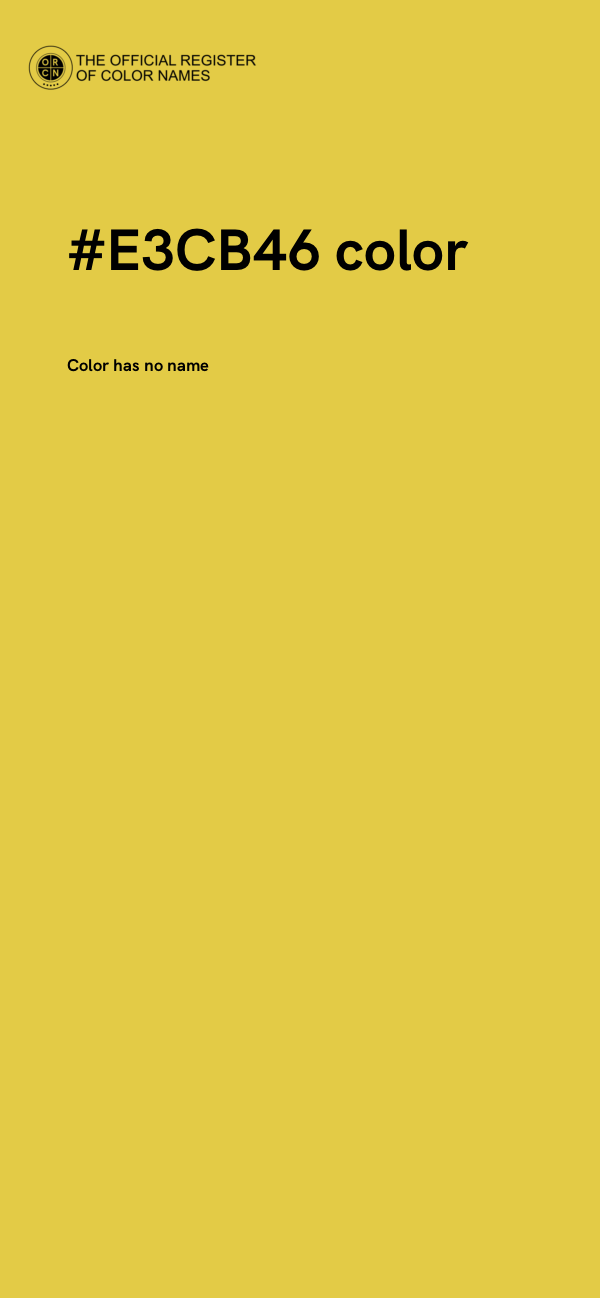 #E3CB46 color image